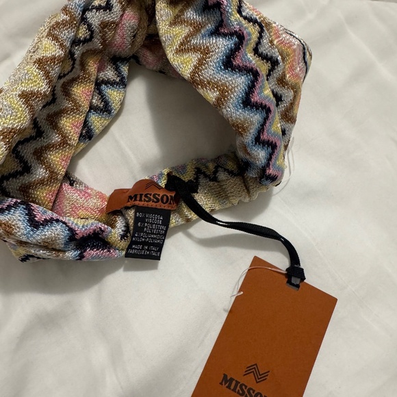 Missoni Zigzag Headband Multicolor Knit Twist Front Authentic main image 4
